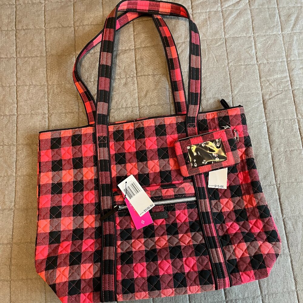 Vera Bradley Garnet Buffalo Iconic Vera Tote